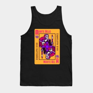 dia de los muertos Morte Bella Poker Card Dead Beauty Tank Top